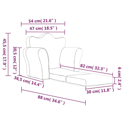 Wymiary rozkładanego fotela Gunnald 3X