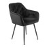 Czarne krzesło fotelowe Damo
