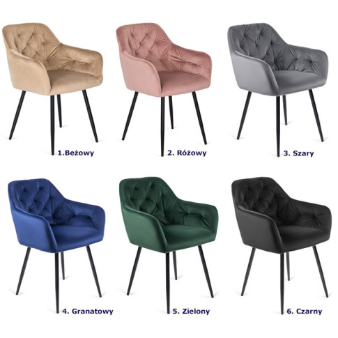 Kolory krzesła Damo