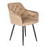 Beżowe nowoczesne krzesło z podłokietnikami - Damo
