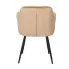 Beżowe welurowe krzesło do salonu Damo