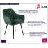 Zielone krzesło z podłokietnikami Damo