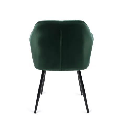 Zielone welurowe krzesło do salonu Damo