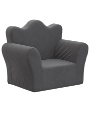 Miękki fotel wypoczynkowy dla dziecka antracyt - Gunnald 4X w sklepie Edinos.pl