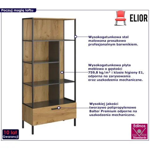 Wysoki industrialny regał Opes 8X