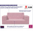 Podwójna sofa dziecięca Hallker 3X kolor różowy