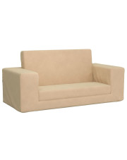 Kremowa 2-osobowa rozkładana sofa dziecięca - Hallker 4X w sklepie Edinos.pl