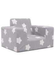 Fotel wypoczynkowy dla dziecka szary z gwiazdkami - Hring 4X w sklepie Edinos.pl
