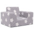 Fotel wypoczynkowy dla dziecka szary z gwiazdkami - Hring 4X