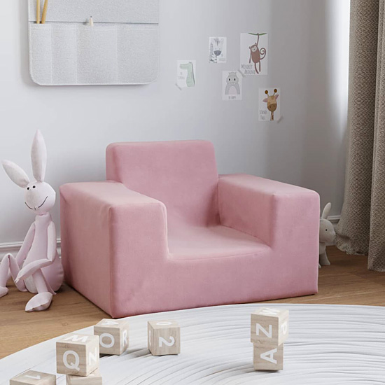 Wizualizacja fotela dziecięcego Hring 4X kolor różowy