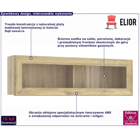 Nowoczesna szafka ścienna z witryną Lacar 11X