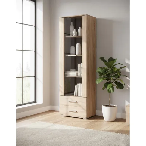 Fotografia Witryna Kaloe C8 - dąb sonoma z kategorii Regały