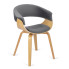 Designerskie krzesło ze sklejki giętej szare Dogi