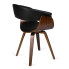Loftowe krzesło w kolorze czarnym i orzecha Erlo