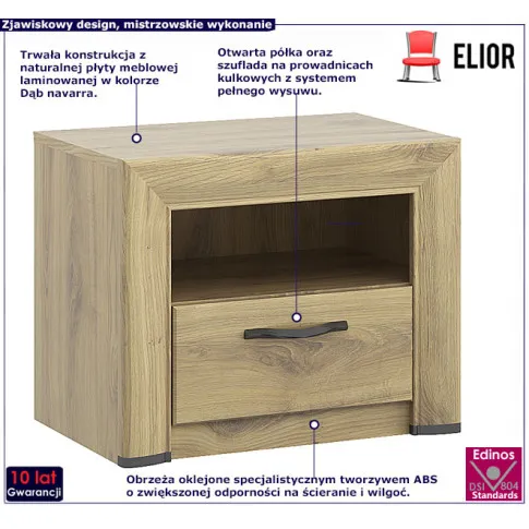 Nowoczesna szafka nocna Lacar 17X