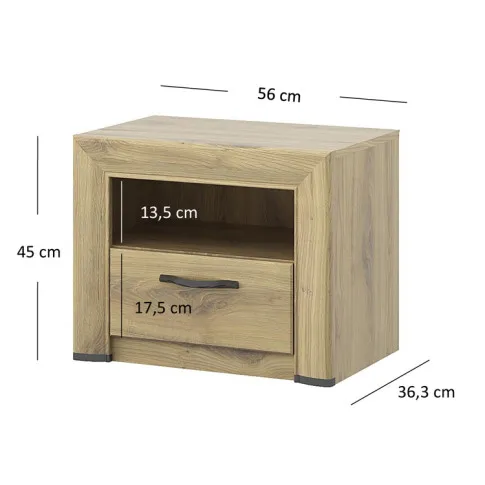 wymiary szafki nocnej Lacar 17X