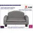 Szara dziecięca sofa z ekoskóry1 Hreida 3X