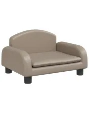 Dziecięca sofa z ekoskóry cappuccino - Hreida 3X