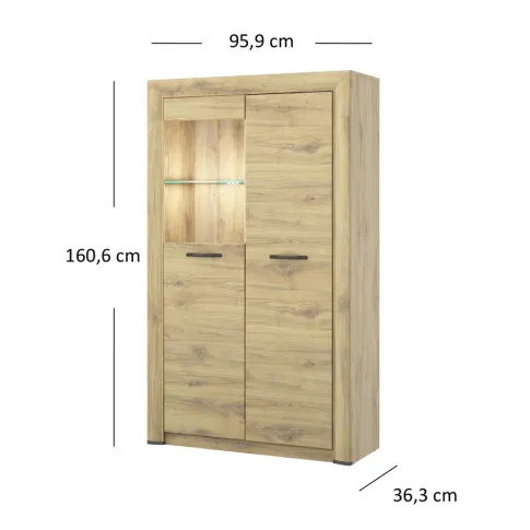 wymiary niskiej witryny Lacar 21X