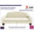 Dziecięca sofa z ekoskóry Hreida 4X kremowy