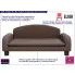 Dziecięca sofa z ekoskóry Hreida 4X brązowa