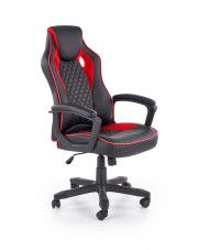 Fotel gabinetowy Deryl - czarny + czerwony
