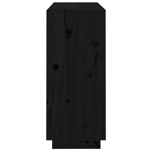 Czarna drewniana komoda trzydrzwiowa do salonu Jovi 4X