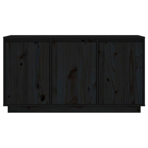 Czarna drewniana komoda trzydrzwiowa Jodi 4X