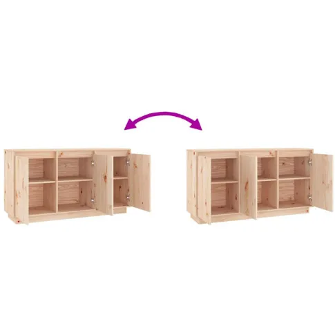 Wnętrze komody z litego drewna sosnowego Jodi 4X