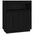 Czarna drewniana szafka z otwartą półką - Jovi 3X
