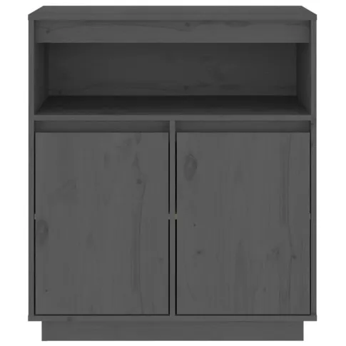 Szara drewniana szafka z półką Jovi 3X