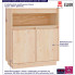 Infografika drewnianej szafki z otwartą półką naturalny Jovi 3X