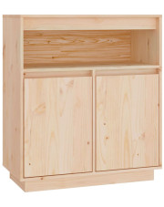 Drewniana szafka z otwartą półką w stylu skandynawskim - Jovi 3X w sklepie Edinos.pl