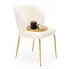 Kremowe krzesło tapicerowane nowoczesne Burgon