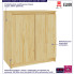 Infografika drewnianej szafki dwudrzwiowej naturalny Jodi 3X