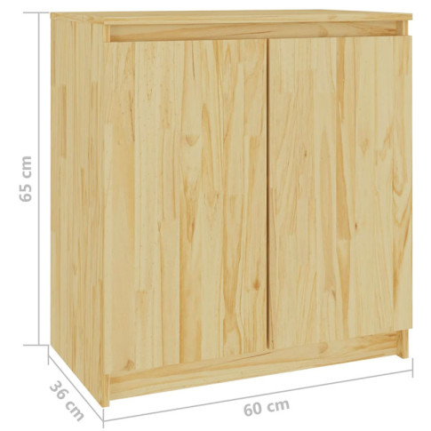 Wymiary drewniananej naturalnej szafki dwudrzwiowej Jodi 3X