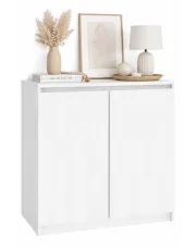 Biała szafka dwudrzwiowa z litego drewna - Englo 3X w sklepie Edinos.pl