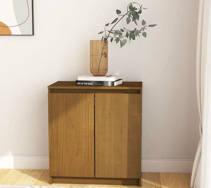 Wnętrze z wykorzystaniem szafki dwudrzwiowej miodowy brąz Englo 3X