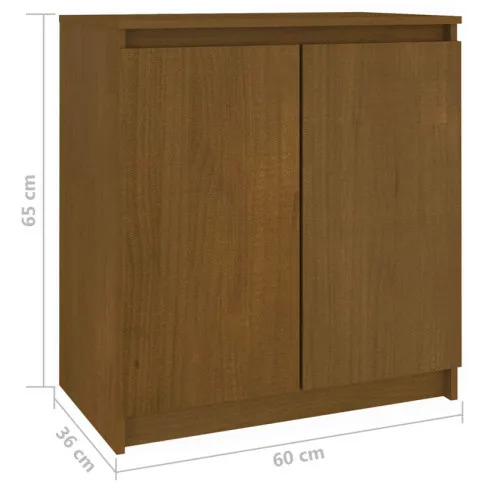 Wymiary drewnianej szafki dwudrzwiowej miodowy brąz Jodi 3X