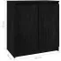 Wymiary czarnej szafki drewnianej dwudrzwiowej Jodi 3X