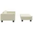Kremowy zestaw sofy i podnóżka Ivar