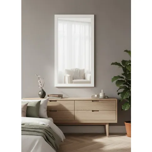 Białe skandynawskie lustro wiszące   Peza