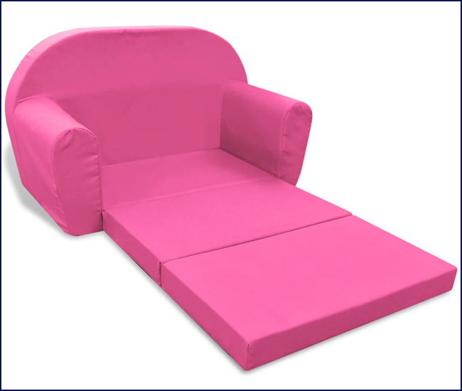 Sofa amerykanka dziecięca Jorund kolor różowy