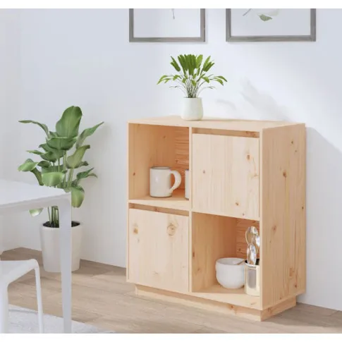 Naturalny regał zamykany Ovos 5X w przykładowym wnętrzu