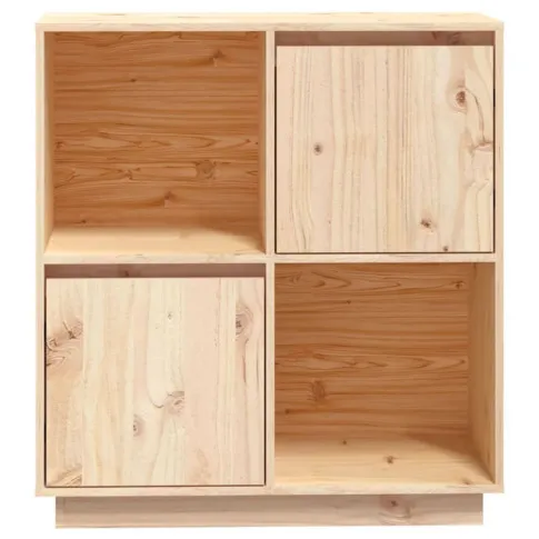 Regał zamykany kwadratowy z litego drewna Ovos 5X