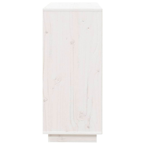 Biały drewniany regał kostka z 2 szafkami Ovos 5X