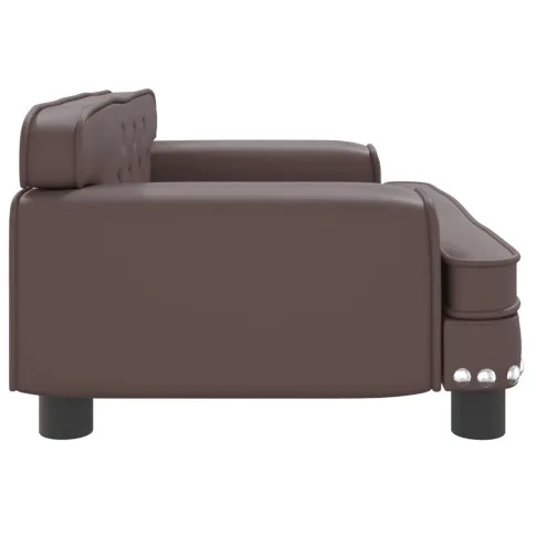 Brązowa sofa z ekoskóry Kjallak
