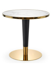Okrągły stół z marmurowym blatem w stylu glamour - Fenvis w sklepie Edinos.pl