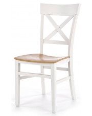Krzesło drewniane Toran - białe w sklepie Edinos.pl