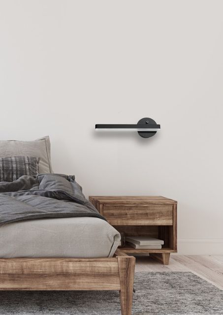 Czarny kinkiet led - D505-Verino